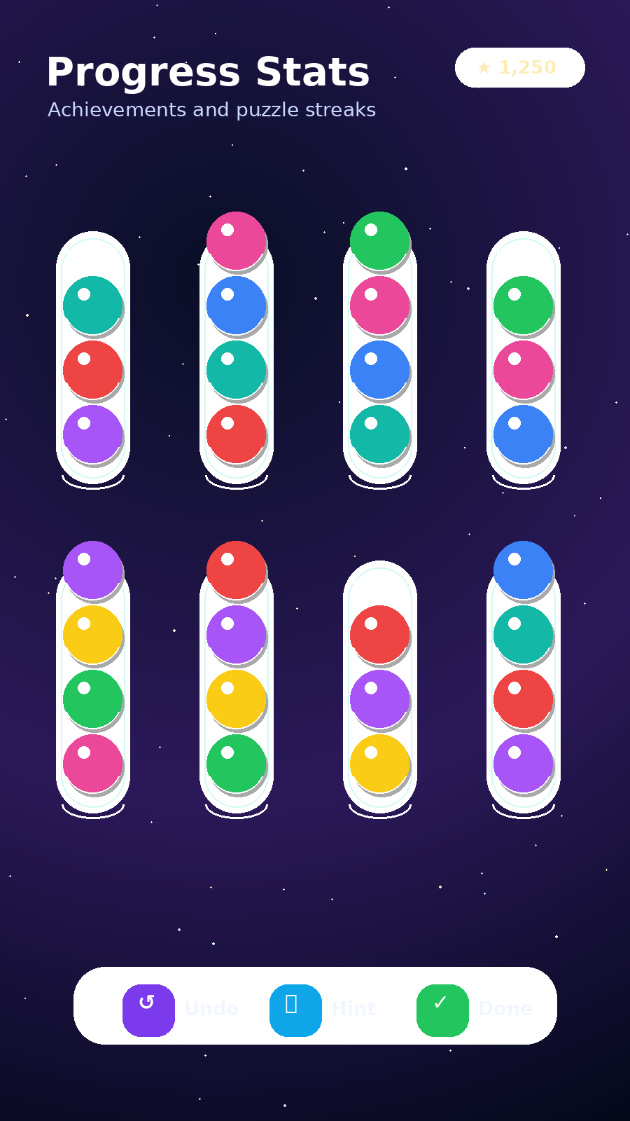 TubeTidy achievements and progress screenshot